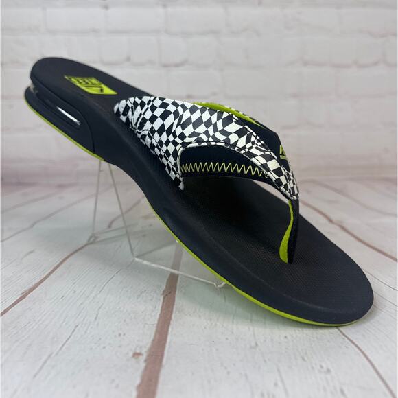 Reef Fanning Swell Checkers With Bottle Opener Flip Flops Sandals Mens Size 10 - Picture 2 of 10